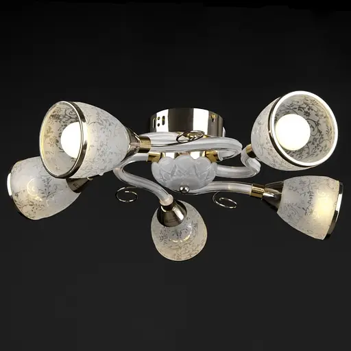 Люстра потолочная Brille с подсветкой LED E14 40W G (LK-511S/5) - фото 4