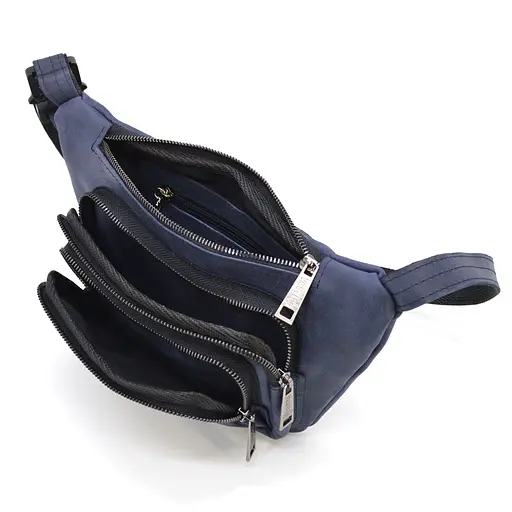 Кожаная мужская сумка на пояс TARWA 14х29х5 см sum0025992 - фото 7