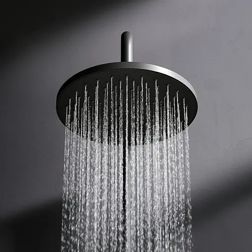 Душова система з термостатом Am.Pm X-Joy верхній душ 220 мм black F0785A522, Чорний матовий - фото 6