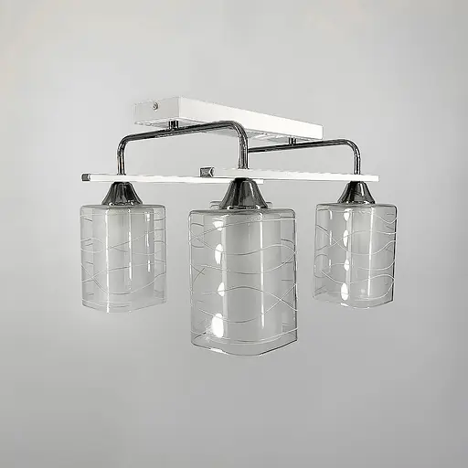 Стельова люстра в білому корпусі на 4 плафони | Арт. 126/4 WT | Line F - фото 1