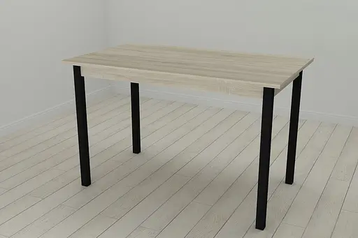 Кухонный стол Ferrum-decor Марио 75x120x80 Черный ДСП Сонома 16мм (FRD-106336) - фото 3