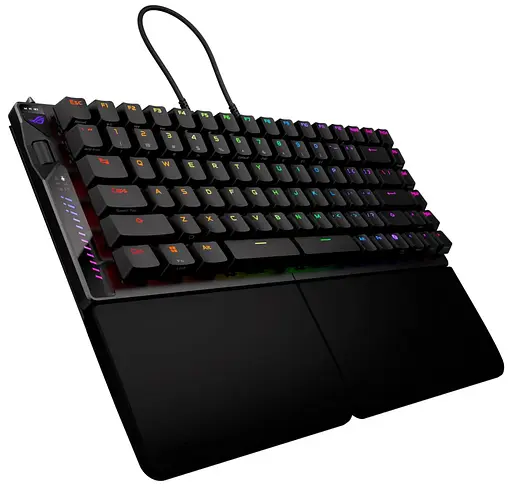 Клавіатура ASUS ROG Falcata Split 83key Magnetic Switch USB-A/WL/BT EN RGB Black (90MP043H-BKUA20) - фото 4