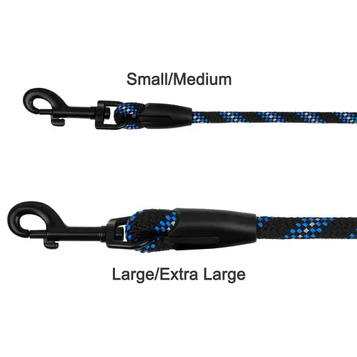Поводок для собак Barksi Active 183х0.9 см черно-голубой - фото 4