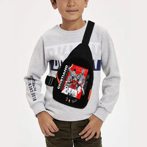 Сумка через плече дитяча Кріштіану Роналду 29х17 см сумка слінг для хлопчика (02069)