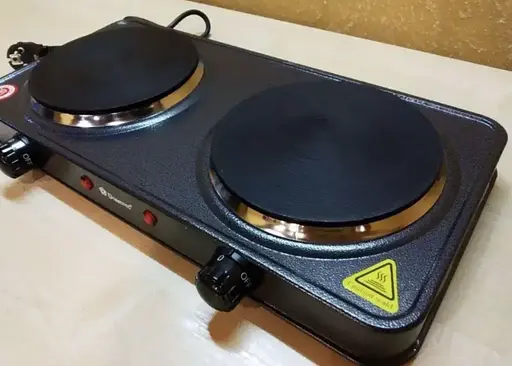 Електроплита Domotec MS-5822 — дискова настільна плита на 2 конфорки, 2000 Вт - фото 3