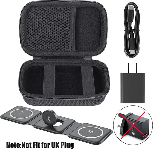 Aenllosi Чохол-сумка для 3 в 1 бездротовий магнітний зарядний пристрій 3 в 1 бездротовий зарядний пристрій магнітний зарядний прис - фото 5