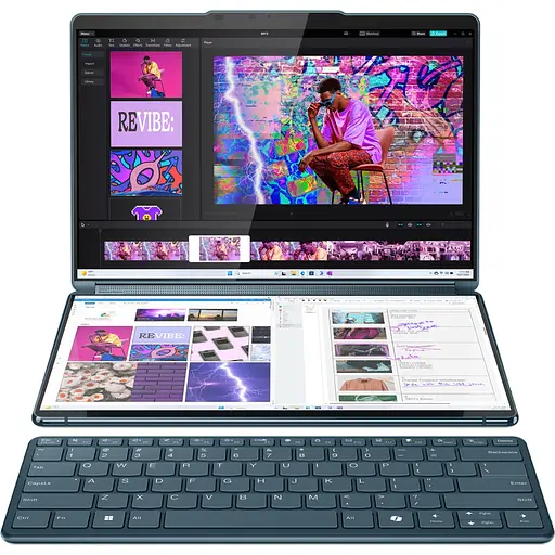 Ноутбук Lenovo Yoga Book 9 13IMU9, (83FF002NRM), Intel Core Ultra 7 155U, 16GB RAM, SSD 1TB, Intel Integrated Graphics, Windows 11 Home, Tidal Teal - фото 3