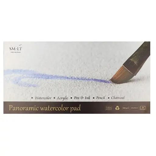Склейка для акварели CP Panoramic (20х40 см) 260г/м2 20л SM-LT Art