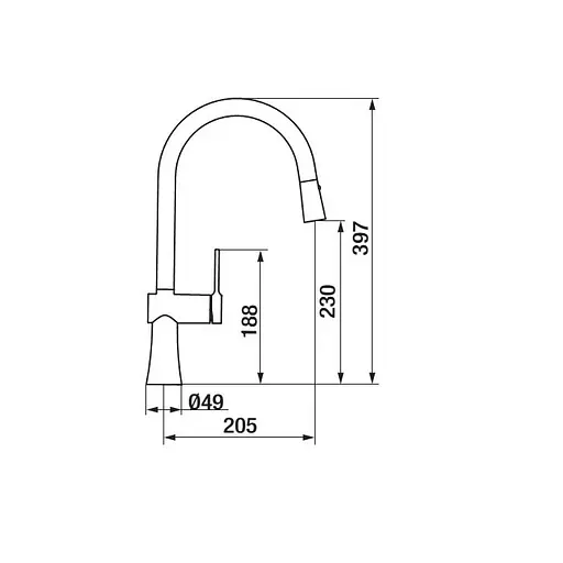 Смеситель для кухни GRB Time 46822460 Хром - фото 2