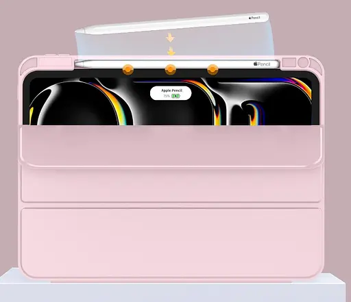 Чохол-книжка DK для Apple iPad Pro 13" M4 2024 Еко-шкіра силікон Smart Case Слот під Стілус pink sand - фото 3