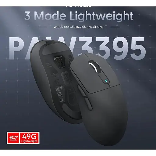 Мышка игровая беспроводная Attack Shark X3Pro PixArt PAW3395 8K и 4K 26000DPI Black - фото 5