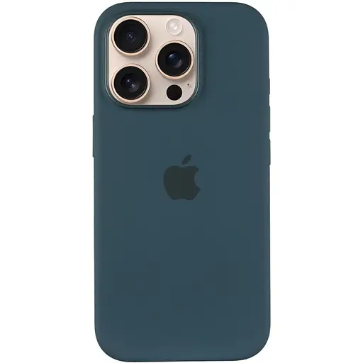 Чехол Epik Silicone case AAA с Magsafe и анимационной кнопкой для Apple iPhone 16 Pro 6.3 Lake Green - фото 2