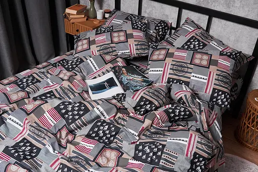 Комплект постельного белья Moon&Star Бязь Gold Люкс Nautical полуторный 143х210 наволочки 2х40х60 - фото 5