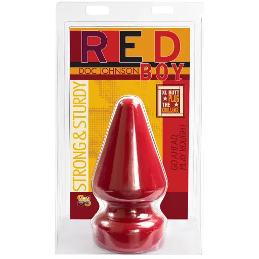 Анальна пробка Doc Johnson Red Boy Strong & Sturdy 23.4 см (червоний) - фото 2