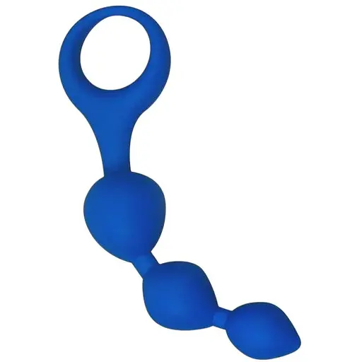 Анальні кульки Alive Triball Blue силікон 2 см