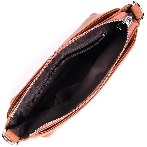 Женская сумка Vintage среднего размера на три отделения из натуральной кожи 24х15х9 см sum0027018 - фото 8