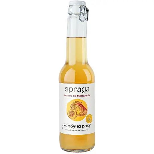 Напій Spraga Комбуча Манго та маракуйя сильногазований 0,25 л