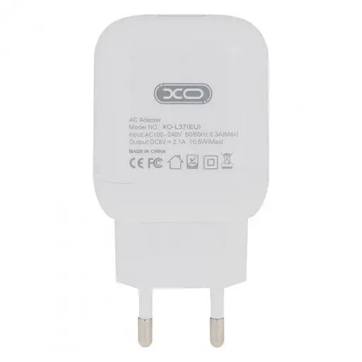 Сетевое зарядное устройство для XO L37 2.1A Белый - фото 3