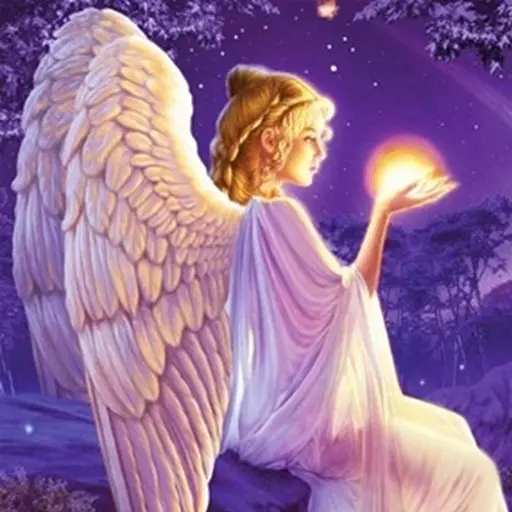 Алмазна мозаїка зі стразами на підрамнику повна викладка Ангел-охоронець 30*30см - фото 1