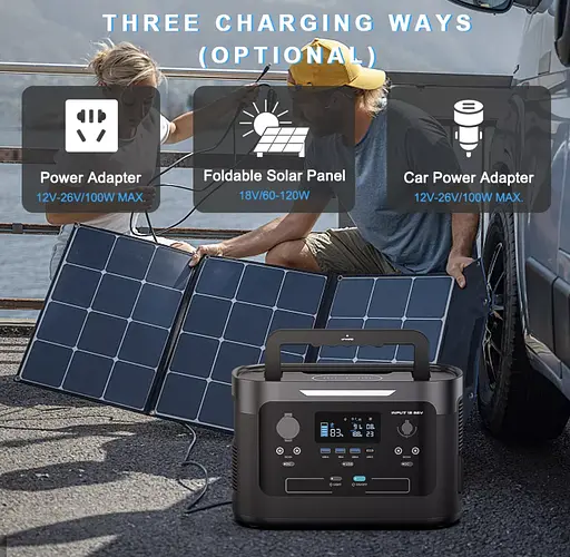 Зарядна станція Flashfish Ansun Portable Power Supply 600W 2AC DC PD AC Solar Generator 519Wh 140400mAh - фото 6