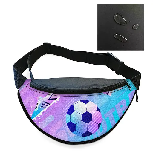 Сумка-бананка мужская/женская Футбол Sport 32×16 см с расширителем поясная сумка или сумка через плечо (02907)