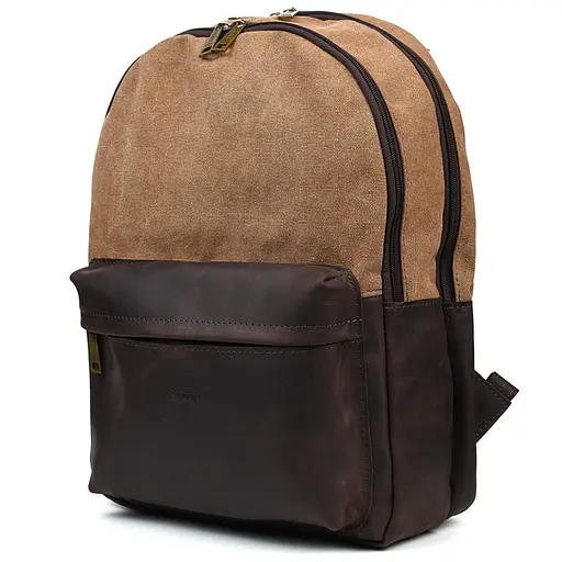 Кожаный мужской рюкзак TARWA 40х31х13 см nsa0001344 - фото 1