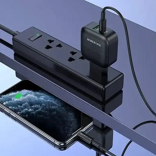 Зарядний пристрій Borofone BA46A Premium блок і кабель Usb-c to iPhone - фото 4