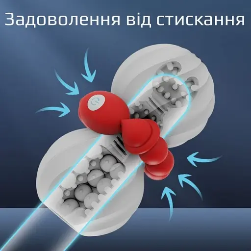 Мастурбатор I'MCUM Hot Squeeze з підігрівом та віброкільцем Білий (IM-FJB222) - фото 5