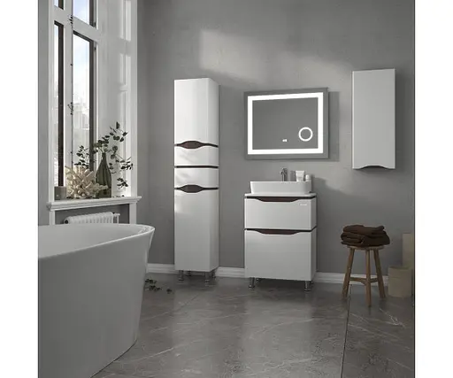 Тумба підлогова Sanwerk Алесса 60 венге з Топ панеллю та умивальником Rapid 50x35 (MV0000900) Венге - фото 2