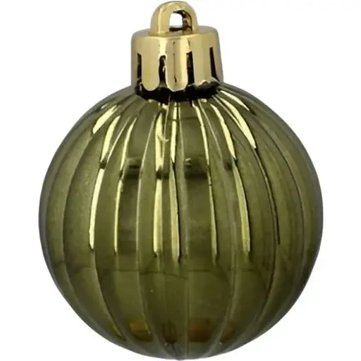 Комплект елочных шариков Chomik пластиковые 4 см золотистые и белые 16 шт. (GIF7351) - фото 5