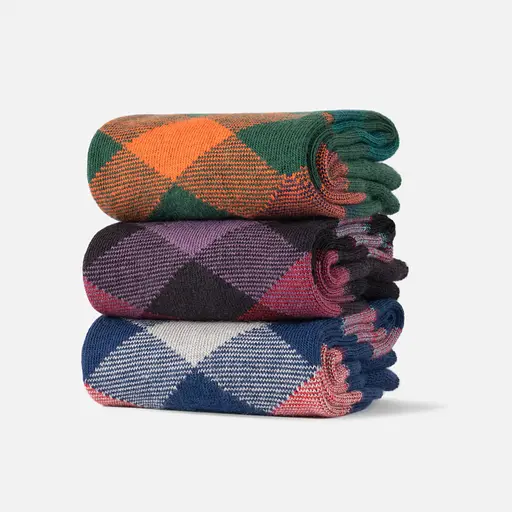 Набор носков в коробке с ромбовым принтом высокие бесшовные дышащие качественные ORGANIC cotton JILL ANTONY - фото 2