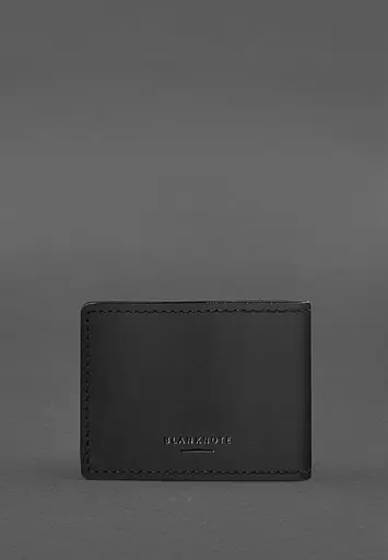 Кожаная обложка на удостоверение Морской охраны черная Crazy Horse - фото 4