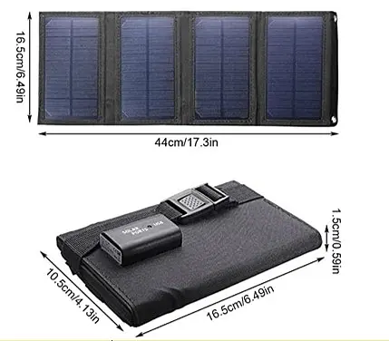 Складное солнечное зарядное устройство Solar panel 15W 1xUSB (X001JA) - фото 2