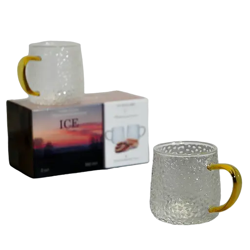 Набір чашок Vittora Ice з боросилікатного скла 2 шт. 350 мл (135070) - фото 2