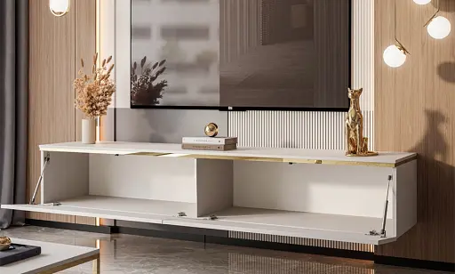 Тумба ТВ підвісна Аврора 2ш кашемір - фото 6