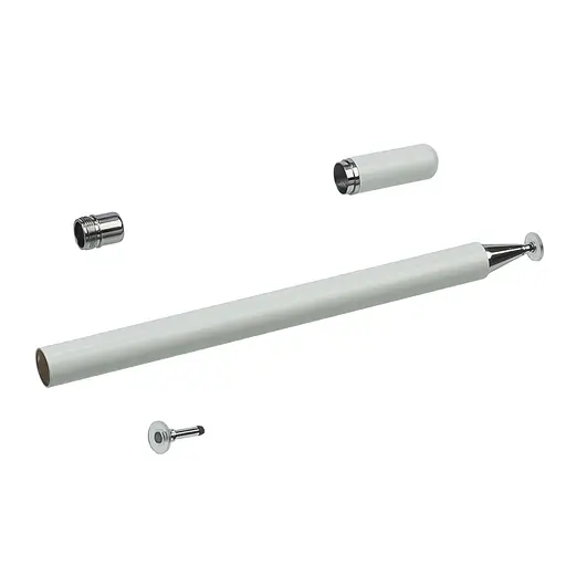 Стилус емкостный, высокоточный Jot Pro с магнитом, металлический, с запасным наконечником, белый - фото 1