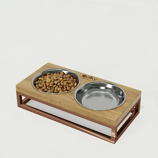 Hollky Base XS — миски на підставці для маленьких собак та котів (2 × 0,25 л)