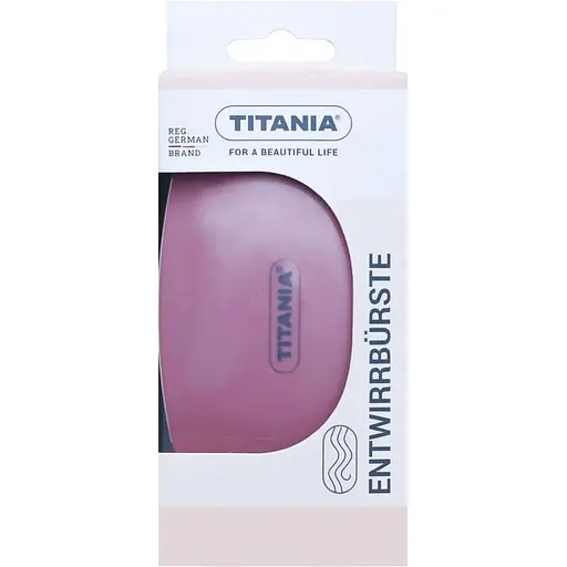 Компактна масажна щітка Titania овальна 12.5 см рожевий (1799-2 BOX) - фото 2