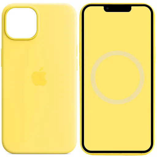 Чохол Epik Silicone case AAA with Magsafe and Animation для Apple iPhone 14, 6.1 Жовтий/Canary Yellow