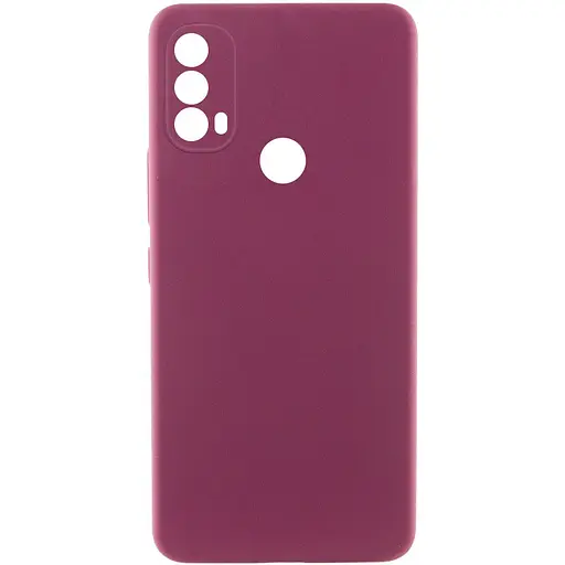 Чехол TPU Getman Liquid Silk Full Camera для Motorola Moto E40 Бордовый / Marsala