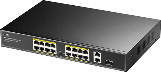 Комутатор Cudy FS1018PS1 16 порт 10/100M PoE+ Switch with 2 Gigabit Uplink and 1 SFP Port 200W - фото 4