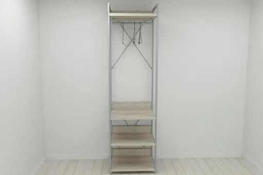 Шкаф Гардероб Уни секция 3 серии Коннект Ferrum-decor 220x60x50см Серый металл ДСП Дуб Сонома 32 мм (FRD-104529)