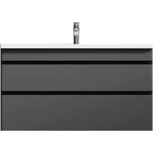 Тумба з умивальником AM.PM Hit підвісна 100 см графіт матовий M93A-FHX01002-WC01002GM38 Графіт - фото 1