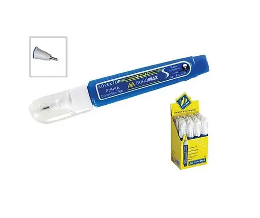 Коректор-ручка, BM.1031, 8 мл, 12 шт. в упаковці