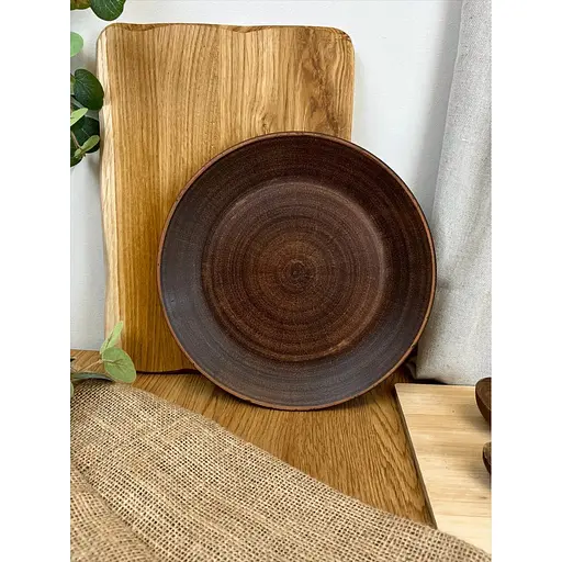 Тарілка 26 см керамічна (глиняна) Гладка