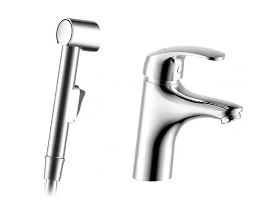 Змішувач для раковини DAMIXA Palace One з гігієнічним душем (410300000) - фото 2