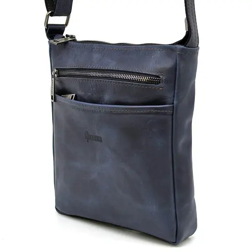 Чоловіча шкіряна сумка через плече TARWA 22х25.5х3.5 см sum0025341 - фото 1