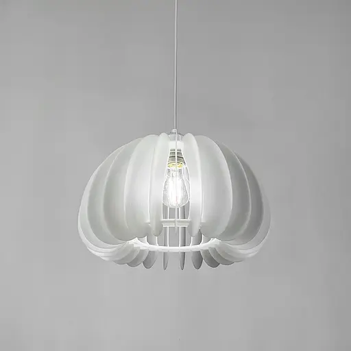 Люстра з білим акриловим абажуром Ø 32х25 см | Line F | Арт. SG41-320 - фото 2