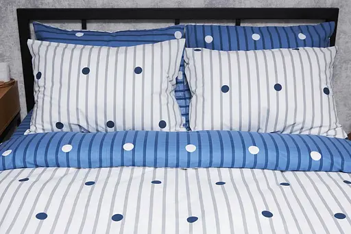 Набор наволочек Moon&Star Бязь Gold Люкс Peas Blue 70х70 см 2 шт - фото 1