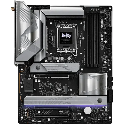 Материнская плата AsRock Z890 LIVEMIXER WIFI (1851/Z890, 4xDDR5, 2xPCIex16, HDMI/TB4, 4xSATA, 4xM.2, 2.5Glan, 7.1ch